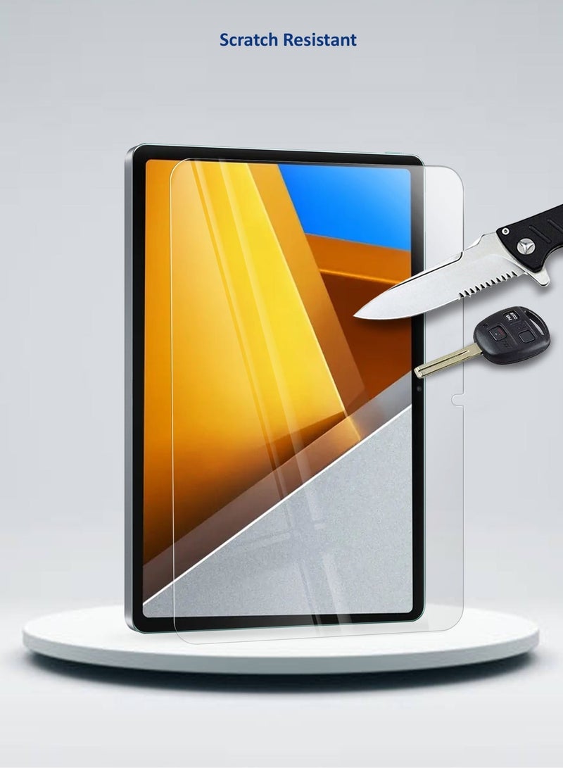 دبليو تيك شاومي بوكو وساد/ بوكو باد 5 جي / ريدمي باد برو / ريدمي باد برو 5 جي 2024 12.1 بوصة - 9H الترا اتش دي واقي شاشة زجاجي مقوى (TSG9CN) - شفاف - Image 2